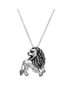 CE1126 High polished (no plating) Stainless Steel Chain Pendant with Top Grade Crystal in Siam