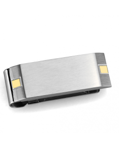 Two-Tone IP Gold (Ion Plating) Stainless Steel Money clip 