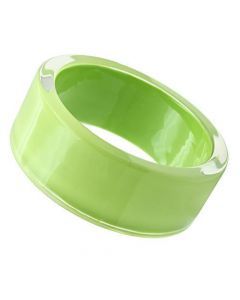 CE041 Resin Bangle with Synthetic Synthetic Stone in Peridot