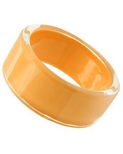 JCE043 Resin Bangle with Synthetic Synthetic Stone in Orange