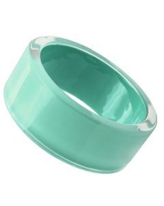 CE044 Resin Bangle with Synthetic Synthetic Stone in Emerald